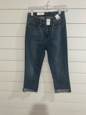Judy Blue Indigo Cropped capri Skinny Jeans